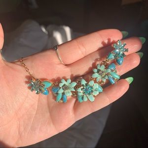 Blue Kate Spade Flower Necklace *New